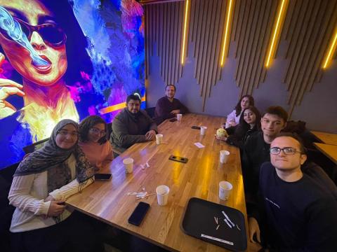 Etkinliğimizden bir kare. Katılımcılar ve hocamız.